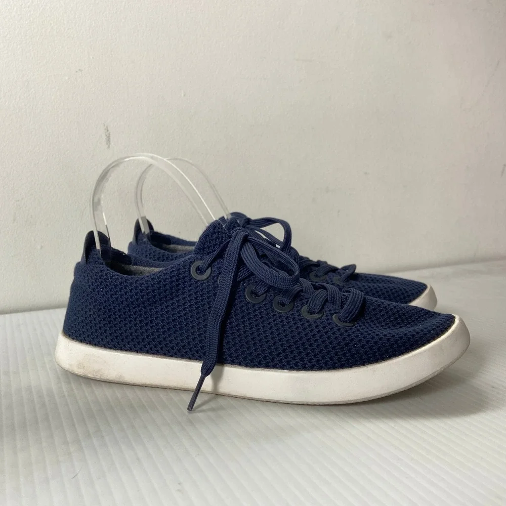 Allbirds Tree Piper Lace Up Sneakers Moonrise Navy Blue Womens 8